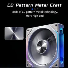 ARGB 彩色機殼風扇,12cm,低噪音運行,CD 紋理升級版 PC 散熱風扇 - 查看 2