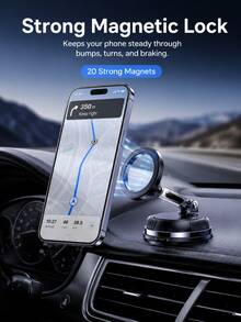 New Magnetic Car Phone Holder, Foldable Rotatable Stable Vacuum Suction Cup Phone Holder - A - View 3