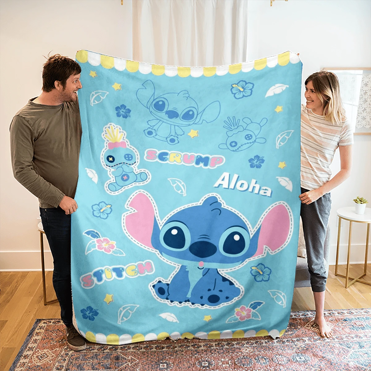 1 chiếc chăn nỉ in họa tiết Cars, & The Secret Door, Stitch Disney Cartoon, chăn đắp điều hòa - chăn chần bông 100% polyester, in kỹ thuật số - bộ đồ giường thoải mái cho mọi mùa, quà tặng lý tưởng cho bạn bè và gia đình, chăn nỉ mềm - có nhiều kích cỡ, siêu mềm, phù hợp cho sofa/giường, thiết yếu cho mọi mùa - Nhiều màu - Xem 1