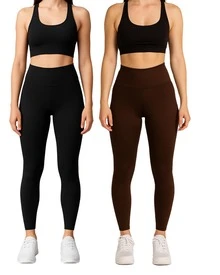 Flannel Pants For Cold Weather With Warm Lining, High Waist, Sizes S To XL. - Kit2-black-brown - View 4