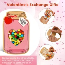 Transparent Self-Sealing Gift Bag, Jar Shaped, For Storing Snacks, Cookies, Dried Goods And Organizing Pantry, Suitable For School Exchanges And Party Favors (Candy Not Included) - 1 YEAR - View 6