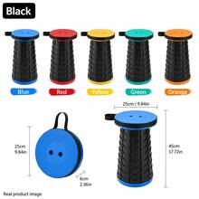 Foldable Portable Telescopic Stool, Adjustable Height, 200KG Load Capacity, Suitable For Camping, Hiking, Fishing, Picnic, Travel, Home Use - Multicolor - View 7