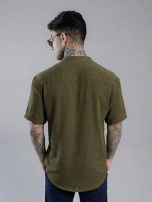 Men Shirts - Dark Green - View 4