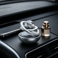 1. Rotating Car Fragrance Aluminum Interstellar Floating Car Fragrance Accessory, Car Fragrance, Car Fragrance Base, High-End Rotating Decoration, Suitable For Car Center Console - A - View 2