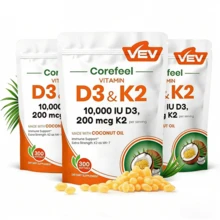 Vitamin D3 K2 10000 , 300 Virgin Coconut Oil Softgels, 2In1 Vitamins Supplement D& K, Dietary Supplemental Pack, Free Shipping, Daily Health Care, For Women, Quick Ship - 3pcs - 查看 4