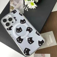 高透明アクリル製ソフトフォンケース、傷に強く、黄ばみ防止、レンズを完全に保護、Apple モデルと互換性あり、エッジを完全にカバーして指紋防止、シンプルで多用途なデザイン。 黒猫 モノトーン パターンケース  11  17e 手机壳  17e 手机壳 家族、恋人、友人、そして子供たちへのプレゼントに最適です。  14 Pro/17 Pro Max/11 Pro Max/ 13 pro/14/16 Pro Max/S23 FE/15 Plus/15 Pro/15 Pro Max/16 Plus/12/13 Pro Max/S24 FE/S25/13/14 Pro Max/Apple  Air/12 Pro/S22 Plus/S22/16/17/S25 Ultra/12 Pro Max/17 Pro/S24 Ultra/11 Pro/S24/16e/15/S23/S22 Ultra/17e/14 Plus/S23 Ultra/16 Pro/S25 Edge - クリア - チェックする 3
