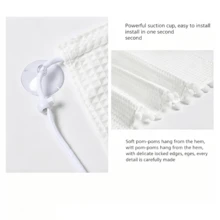 1pc Cute Waffle Pattern Car Sun Shade, Fresh Style Sun Protection & Heat Insulation Car Window Shade - A - View 6