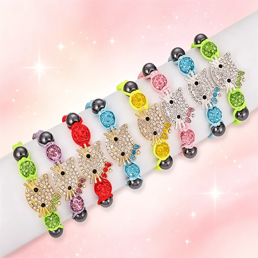 Sanrio 1/Piece Hello Kitty Colorful Bracelet - Colorful Cartoon Character Jewelry, Fashionable And Versatile, Sweet Birthday Gift, Valentine's Day Gift, Suitable For Friends And Family Collection Jewelry, Adjustable Buckle Design, Women's Exclusive, Graduation Season Gift, Party, Festival Party, Four Seasons Perfect Choice