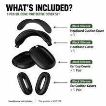 4-In-1 Soft Silicone Protective Cover Set Compatible With AirPods Max Headphones 2020/2024/2026 - Multi-color Silicone Four-piece Set - View 4