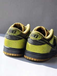 Nike Dunk Low Halloween 經典復古柔軟舒適百搭薄底防滑耐磨低筒板鞋男女同款 - 綠黑色 - 查看 4