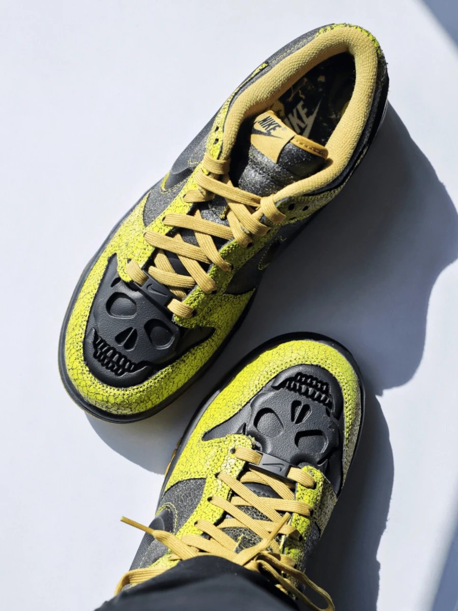 Nike Dunk Low Halloween 經典復古柔軟舒適百搭薄底防滑耐磨低筒板鞋男女同款 - 綠黑色 - 查看 1