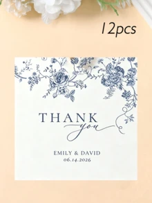 Customized Wine Bottle Tags, Customized Gift Tags, Customized Thank You Cards, Customized Clothing Tags, Customized Paper Box Tags, Customized Cards, Customized Thank You Cards, Customized Shaped Greeting Cards, For Party, Holiday, Gathering, Restaurant, Wedding, Back To School Season, Confession Season - Wedding Tag - View 71