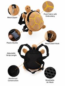 Cute Turtle Shaped Pet Backpack Harness Leash, Plush Snack Storage Dog Small Bag, With Adjustable Chest Strap And Leash Design, Suitable For Small To Medium Dogs, Teddy, Puppies And Cats For Outdoor Use. Soft And Adorable Design, Can Hold A Small Amount Of Snacks Or Small Items, Comfortable And Secure To Wear. Suitable For Daily Pet Walking, Outdoor Strolling, Travel And Photo Matching, A Practical And Cute Pet Outdoor Accessory. - Green - View 11