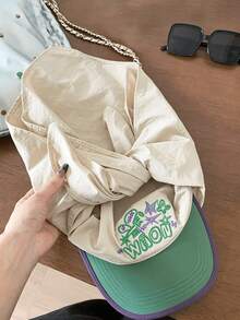 1pc Women's Quick-Dry Letter Embroidered Baseball Cap, Multifunctional, Outdoor Sun Protection, Suitable For Cycling, Beach And Daily Use - Multicolor - View 3
