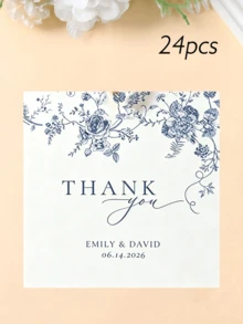 Customized Wine Bottle Tags, Customized Gift Tags, Customized Thank You Cards, Customized Clothing Tags, Customized Paper Box Tags, Customized Cards, Customized Thank You Cards, Customized Shaped Greeting Cards, For Party, Holiday, Gathering, Restaurant, Wedding, Back To School Season, Confession Season - Wedding Tag - View 79