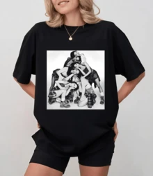 KATSEYE Svartvit T-shirt med gruppfototryck, Vardagskläder - Svart - Visa 8