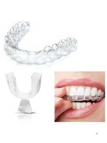 2 Bruxism Plates, Silicone Mouthguard, Homemade Mold, Upper And Lower Protective Appliance - 彩色 - 查看 1