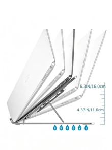 1pc 6-Level Adjustable Angle Laptop Stand - Compatible With Most Laptops, Height Adjustable; Portable Laptop Stand; Extra Large Foldable Desktop Stand; Ergonomic Design Tablet & Phone Holder With Stand Base, Office Desk Accessory - Laptop Stand - View 6