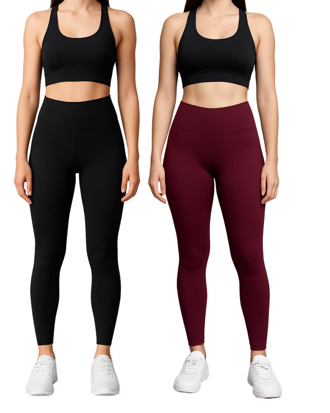 Flannel Pants For Cold Weather With Warm Lining, High Waist, Sizes S To XL. - Kit2-black-wine - View 1