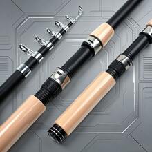SEACHASER New 1.8m 2.1m Short Section Portable Fishing Rod, Multifunctional Telescopic Mini Sea Rod, Fits In Backpack & Pocket, For Freshwater & Saltwater Fishing, Beginner Entry Level Fishing Tackle - Black - View 9