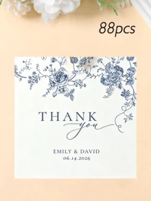 Customized Wine Bottle Tags, Customized Gift Tags, Customized Thank You Cards, Customized Clothing Tags, Customized Paper Box Tags, Customized Cards, Customized Thank You Cards, Customized Shaped Greeting Cards, For Party, Holiday, Gathering, Restaurant, Wedding, Back To School Season, Confession Season - Wedding Tag - View 33