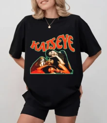 KATSEYE Women's Casual Everyday Neon Print T-Shirt - Black - View 1