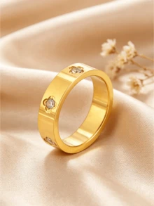 Camhanno 4/1件裝優雅不鏽鋼珠寶套組，百搭4件式休閒外出飾品，生日與節慶完美驚喜禮物 - 金色4 - 查看 4