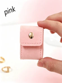 Minimalist Portable Compartment Jewelry Bag, Ring Storage Pouch, Small Travel Jewelry Organizer Bag For Earrings And Accessories - Multicolor - View 17
