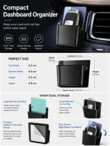 Car Key Storage, Car Card Storage, Car Dashboard Central Console Remote Control Box, Car Key Storage Box, Car Supplies Key Case Storage Box, Car Small Item Storage - A - View 11