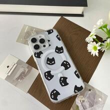 高透明アクリル製ソフトフォンケース、傷に強く、黄ばみ防止、レンズを完全に保護、Apple モデルと互換性あり、エッジを完全にカバーして指紋防止、シンプルで多用途なデザイン。 黒猫 モノトーン パターンケース  11  17e 手机壳  17e 手机壳 家族、恋人、友人、そして子供たちへのプレゼントに最適です。  14 Pro/17 Pro Max/11 Pro Max/ 13 pro/14/16 Pro Max/S23 FE/15 Plus/15 Pro/15 Pro Max/16 Plus/12/13 Pro Max/S24 FE/S25/13/14 Pro Max/Apple  Air/12 Pro/S22 Plus/S22/16/17/S25 Ultra/12 Pro Max/17 Pro/S24 Ultra/11 Pro/S24/16e/15/S23/S22 Ultra/17e/14 Plus/S23 Ultra/16 Pro/S25 Edge - クリア - チェックする 5
