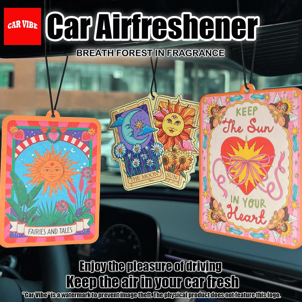 TAROT Protection Symbol,Blessings Design,Car Air Freshener Car Fragrance Car Rearview Mirror Hanging Decor, Car Interior Decoration Pendant, Wardrobe Aromatherapy, Creative Design, A Gift For Friends - Tarot - View 1