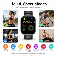 Jam Tangan Pintar SENBONO dengan Fungsi Panggilan, Panggilan Bluetooth & Kontrol Musik, Mode Multi-Olahraga, Monitor Detak Jantung & Oksigen Darah, Pelacak Tidur, Kalkulator, Pelacak Kebugaran, Kompatibel dengan Smartphone Android & iOS - Hitam - View 2