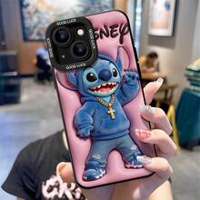 Disney Lilo & Stitch Stitch Phone Case, Cute Stitch Character Print In Streetwear Hoodie, Denim Jeans, Cross Necklace & Sneakers, Classic Disney Logo & Gentle Pink Background, Shockproof TPU Protective Back Cover For IPhone 15 14 13 12 Pro Max, Disney Stitch Phone Case For IPhone 17, 16, 15, 14, 13, 12, And 11 Pro ,Galaxy S22 ,S23,S24,S25 Models. A Fun Gift For Family, Friends, Birthdays, Holidays, And Special Occasions. - trắng - Xem 5