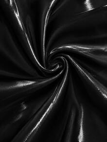 Black Glossy Silky Satin Fabric, High Gloss Polyester Satin Material, Soft Draping Suitable For Wedding Gowns, Evening Dresses, Cheongsam, Lining, Cushions, Curtains, Sewing And Crafts - 1 - View 7