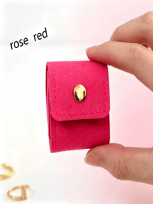 Minimalist Portable Compartment Jewelry Bag, Ring Storage Pouch, Small Travel Jewelry Organizer Bag For Earrings And Accessories - Multicolor - View 11