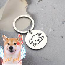Clear Engraved Pet Tag, Practical Stainless Steel Dog Tag Collar Accessory, Text And Pattern Clearly Visible, Quickly Distinguish Ownership, Essential Anti-Loss Pendant For Home And Outdoor Use - Multicolor - View 8