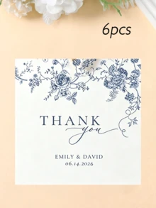 Customized Wine Bottle Tags, Customized Gift Tags, Customized Thank You Cards, Customized Clothing Tags, Customized Paper Box Tags, Customized Cards, Customized Thank You Cards, Customized Shaped Greeting Cards, For Party, Holiday, Gathering, Restaurant, Wedding, Back To School Season, Confession Season - Wedding Tag - View 35