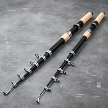 SEACHASER New 1.8m 2.1m Short Section Portable Fishing Rod, Multifunctional Telescopic Mini Sea Rod, Fits In Backpack & Pocket, For Freshwater & Saltwater Fishing, Beginner Entry Level Fishing Tackle - Black - View 5