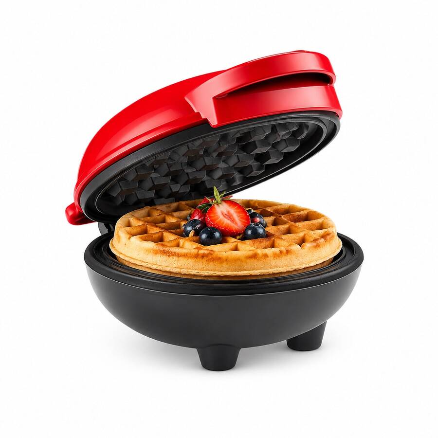 Waflera Sandwichera Mini para Hogar, Máquina para Waffles y Pan de Desayuno, Parrilla Compacta Antiadherente para Cocina - Ver 1