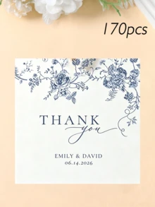 Customized Wine Bottle Tags, Customized Gift Tags, Customized Thank You Cards, Customized Clothing Tags, Customized Paper Box Tags, Customized Cards, Customized Thank You Cards, Customized Shaped Greeting Cards, For Party, Holiday, Gathering, Restaurant, Wedding, Back To School Season, Confession Season - Wedding Tag - View 68