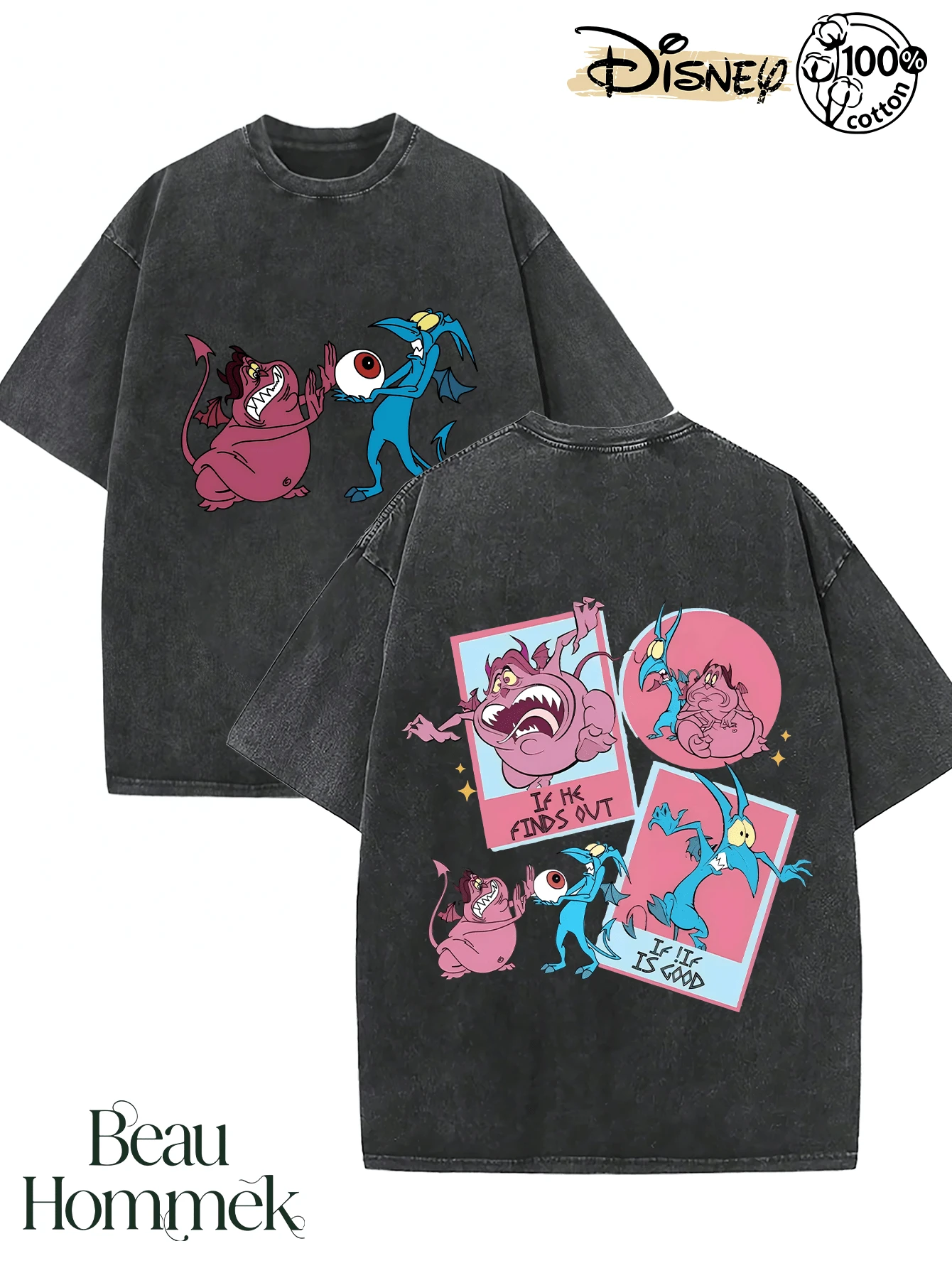 Disney IP Collaboration: Cars Lightning McQueen Print Men's T-Shirt With Crew Neck And Short Sleeves, Relaxed Fit! Summer Clothing For Men, Cotton T-Shirt With Graphic Print, Suitable For Everyday Wear, Leisure And Sports. - 黑色 - 查看 1