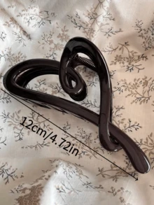 2 piezas Pinza de pelo con estampado de leopardo y corazón de chocolate, de diseño a la moda, sencillo, con un toque de lujo y alta gama, adecuado para uso diario, diseño de peinado y combinación de atuendos - Multicolor - Ver 3