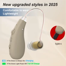 可充電助聽器 高保真聽力損失放大器 人體工學設計 全天舒適佩戴 USB充電式耳後式 適合老年人 附音量控制 - 查看 4