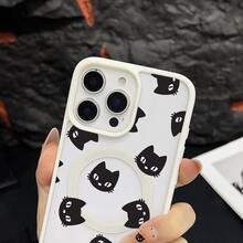 マグネット式黄ばみ防止 | 高級感あふれる2in1アクリルマグネット式スマホケース！スタイリッシュで手触りも良く、実用的な保護機能とマグネット式・耐衝撃設計を融合させた、高級感あふれるケースです。 黒猫 モノトーン パターンケース  11 すまほ ケース 家族、恋人、友人、そして子供たちへのプレゼントに最適です。  14 Plus/16 Plus/12 Pro Max/Apple  Air/16 Pro Max/13/16/16 Pro/15 Plus/11 Pro Max/12/17/14/17 Pro/15/15 Pro Max/17 Pro Max/13 Pro Max/12 Pro/15 Pro/14 Pro Max/17e/16e/11 Pro/ 13 pro/14 Pro - ブルー - チェックする 5