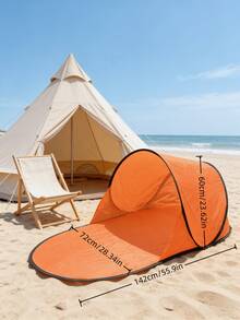 UPF 50+ Sun Protection Beach Canopy Tent With Sandbags, Poles, Pegs And Wind Ropes, Suitable For Outdoor, Camping, Backyard And Picnic - Tent - View 8