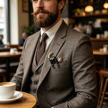 Fashionable Cartoon Cute Spotted Cat Brooch, Classic Spotted Animal Design, Versatile Fashion Lapel Pin Accessory For Men And Women - Brooch - View 5