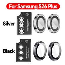 1個金屬鏡圈玻璃相機鏡頭保護殼，適用於 Galaxy S26 Ultra/S26/S26 Plus - 彩色 - 查看 3