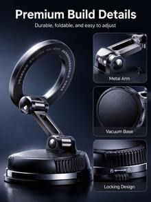 New Magnetic Car Phone Holder, Foldable Rotatable Stable Vacuum Suction Cup Phone Holder - A - View 7