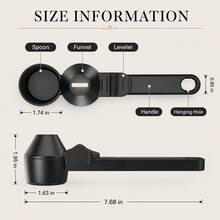 1pc Multifunctional Coffee Scoop Funnel, Plastic Coffee Measuring Spoon With Funnel, Black Coffee Powder Scoop, Kitchen Coffee Tool, Suitable For Home, Office, Travel, Gift For Men, Gift For Boyfriend, Men's Birthday Gift - Multicolor - View 8