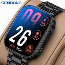 Jam Tangan Pintar SENBONO dengan Fungsi Panggilan, Panggilan Bluetooth & Kontrol Musik, Mode Multi-Olahraga, Monitor Detak Jantung & Oksigen Darah, Pelacak Tidur, Kalkulator, Pelacak Kebugaran, Kompatibel dengan Smartphone Android & iOS - Hitam - View 9